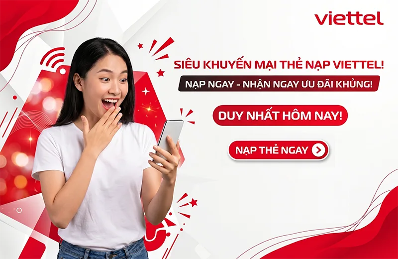 Khuyến mãi Viettel tặng 20% giá trị nạp thẻ vào ngày 11/5/2026